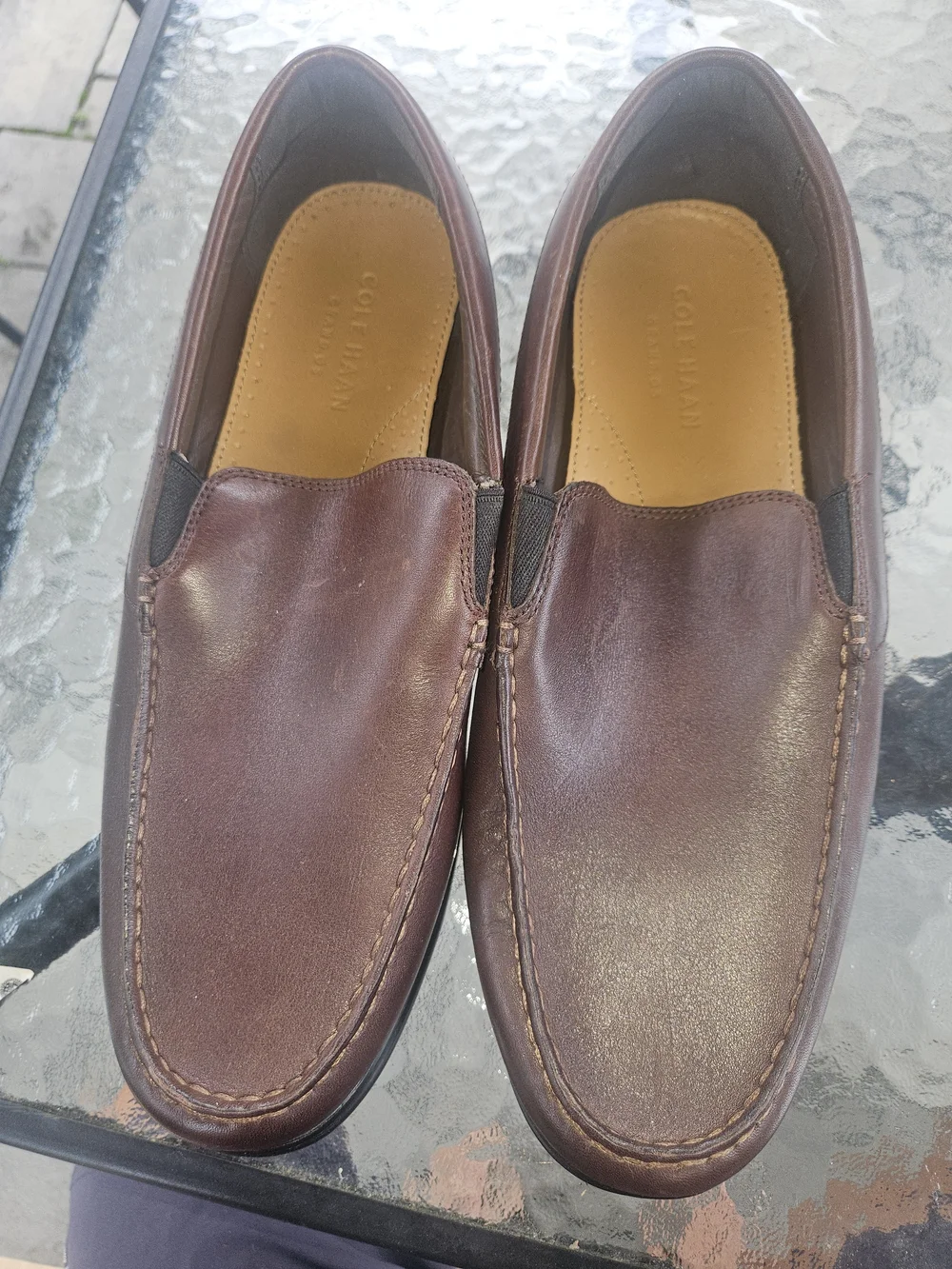 Cole Haan Men’s Brown Leather Slip-On Loafers